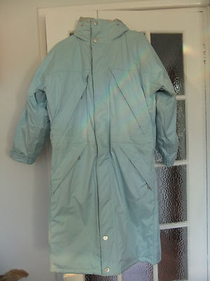 Lovely long warm Wellensteyn Eismantel coat in pale blue with