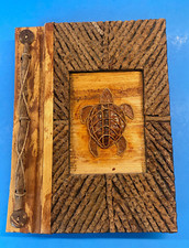 Handmade Leaf and Natural Paper Sea Turtle Scrapbook, Photo Album
