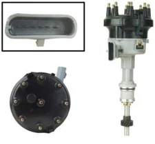 Electronic Distributor w/ Ignition Module & Cap & Rotor for Ford E-350 Econoline