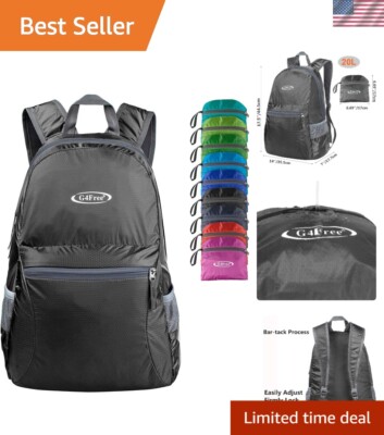 Compact 20L Daypack for Men and Women - Water-Resistant and Breathable Design