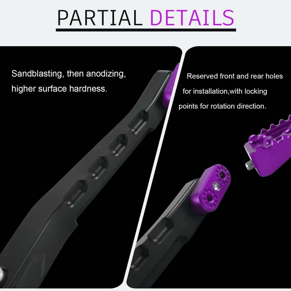 Palancas de acoplamiento de palanca de cambios de freno púrpura para Harley Street Road King Tri Glide 14-up Foto 2 de 3