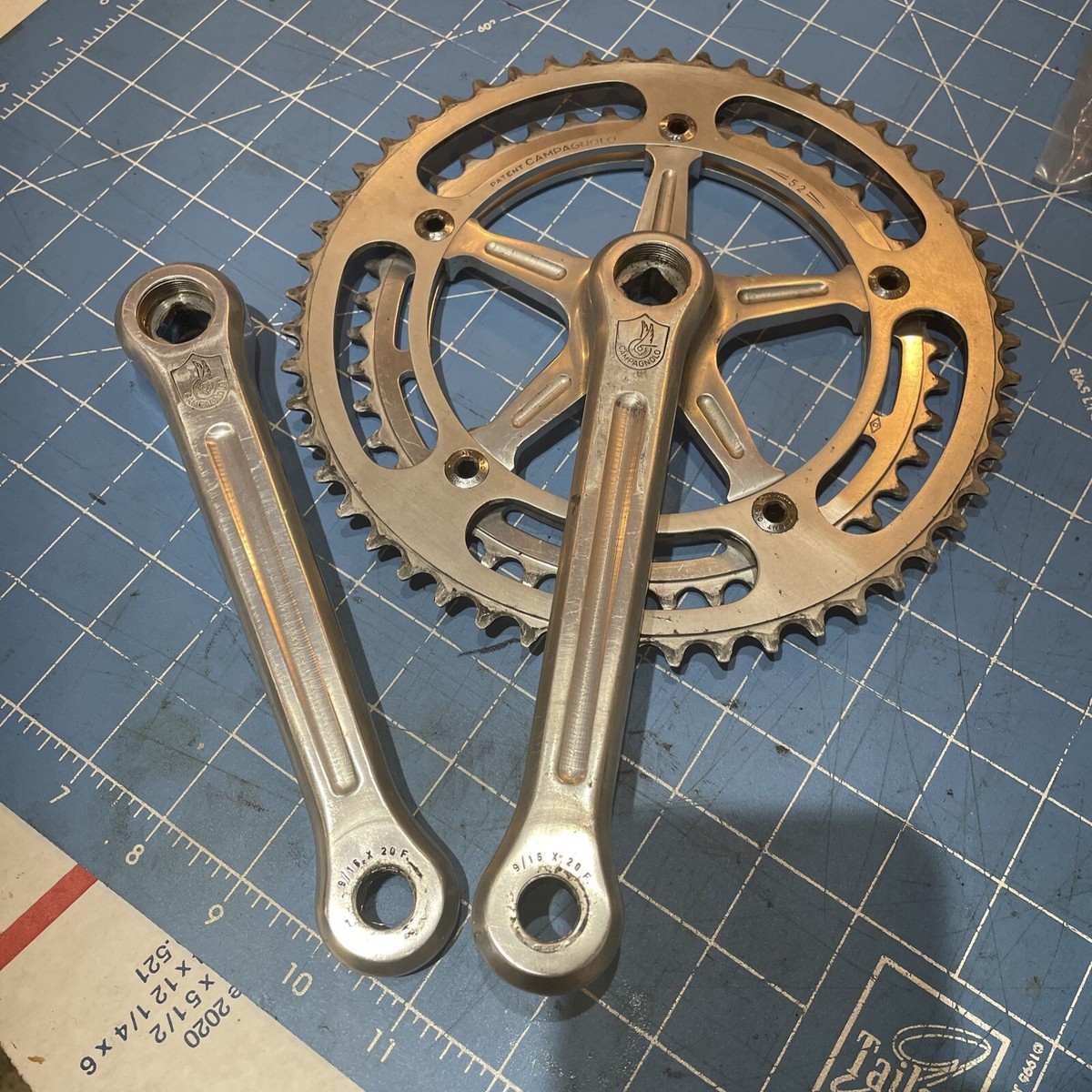 Campagnolo Record Strada Crankset 170mm 52T 43T Vintage | eBay