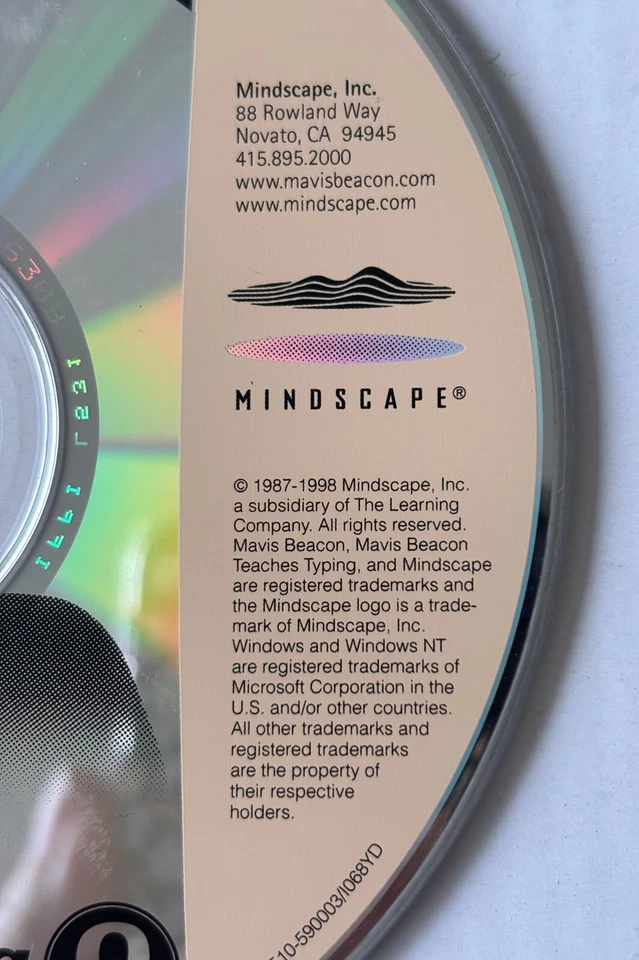 CD ROM Mavis Beacon Teaches Typing Version 9 CD ROM Mindscape -no Jewel box case - Image 4 of 4