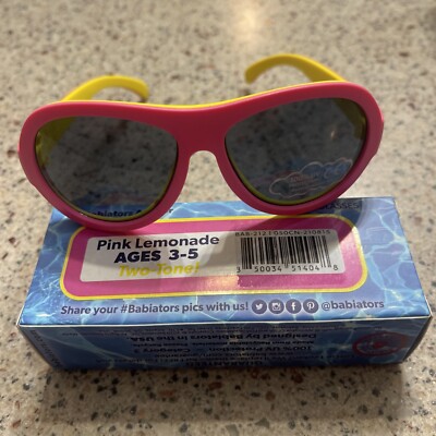 Babiators Children Sunglasses Aviator UV Protection 3-5 Years Pink Lemonade