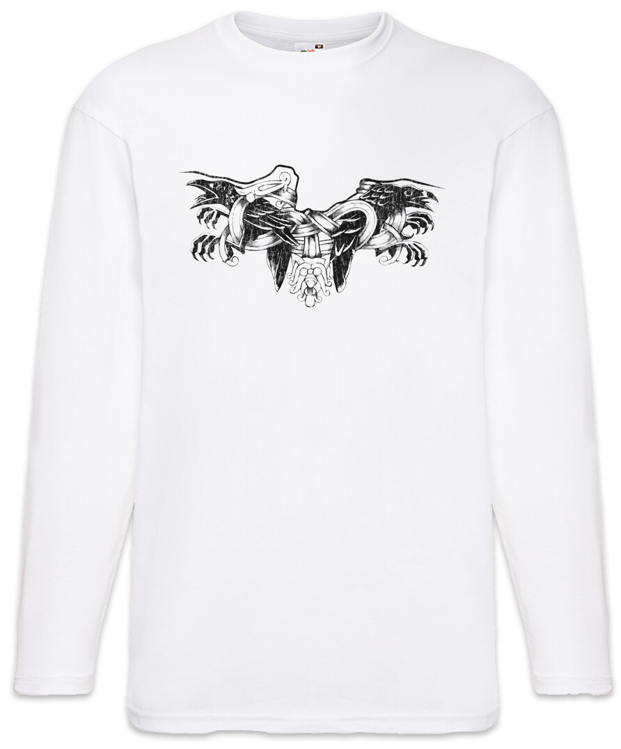 ALTRA T shirt manica lunga Odhin Ravens II Raven Hugin and Munin & Valhalla Odin Viking