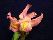 Vintage Millinery Flower Bearded Iris NU9 Pink Purple