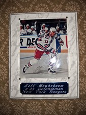 NEW YORK RANGERS JEFF BEUKEBOOM AUTOGRAPHED 8X10 PHOTO STEINER COA FRM NJ ESTATE