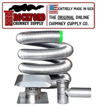 6 in. x 20 ft. Flexible Chimney Liner Tee Kit .006 316 Stainless Steel