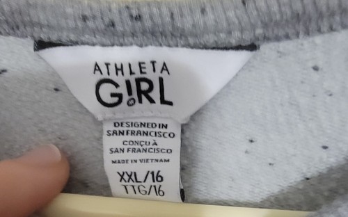 Athleta Girl Sweatshirt Girls XXL 16 Gray Cozy Excise - Picture 5 of 9