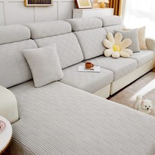 Couch Cushion Covers Sectional Sofa L Shape Cover Elastic Chair Slipcover Fur...