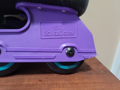 Roller Derby Phantom Skates Women 11 - Roller Blades Inline Black Purple Vintage - Picture 6 of 21