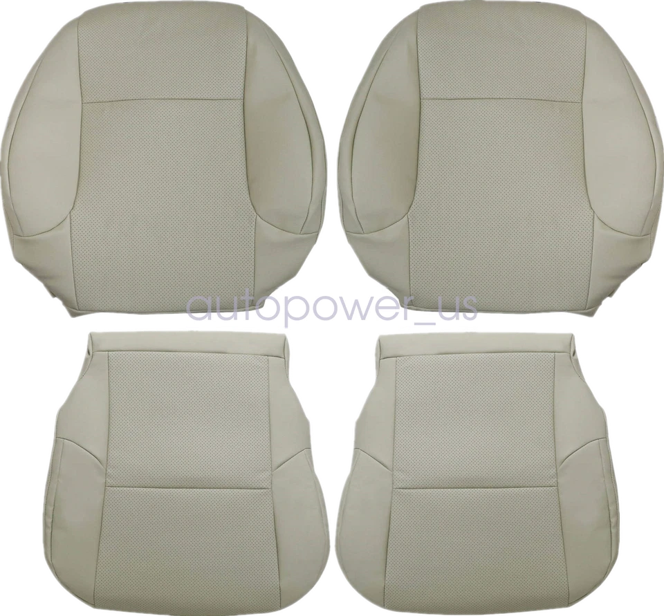 For Lexus GX460 2010-2017 Front Bottom & Top Leather Seat Cover Perforated Tan — 第 3/4 张图片