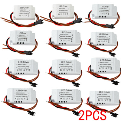 2pcs Led Driver Transformer 24v 36v 48v Power Supply 110v 220v DC 8w 12w 25W 36W