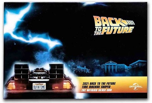 2021 Niue S$5 Back To The Future Delorean Time Machine 2 Oz FR NGC MS70 Antiqued - Picture 6 of 7