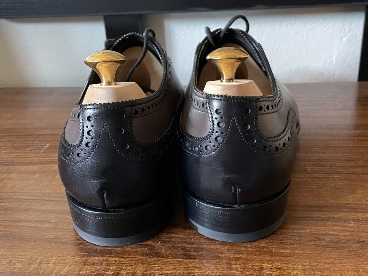 Edward Green Canterbury - Black & Cloud Antique Calf Oxfords Edward Green Canterbury - Black & Cloud Antique Calf Oxfords
