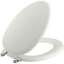 Opened Box New KOHLER K-4701-SN-NY Kathryn Elongated Toilet Seat