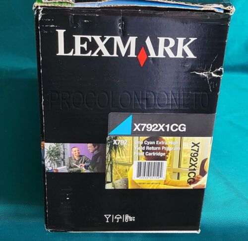 Genuine X792X1CG Lexmark Extra High Yield Print Cartridge Cyan X792 - Picture 2 of 7