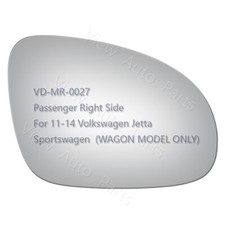 Espejo de vidrio para VW Jetta Wagon modelo 2011-2014 lado derecho derecha vista adhesiva