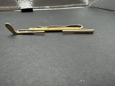 Vintage Hickok Adjustable Golf Club Gold Tone Tie Clip Bar Clasp-Made in USA