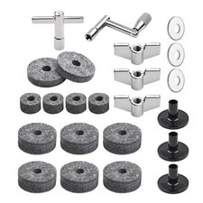 23pcs Cymbal Replacement Accessories Cymbal Stand Felts Sleeves Drum Keys Z5M4
