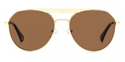 Polaroid PLD6211/S/X 0J5G SP Gold Metal Frame Bronze  Polarized Lens Sunglasses