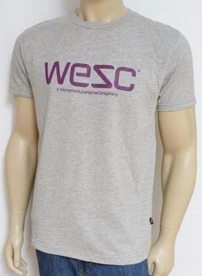 WESC We Are The Superlative Tee Mens Heather Gray Cotton Blend T-Shirt New NWT