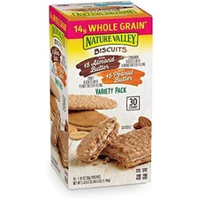 Nature Valley Biscuit Variety Pack (30 x 1.35 Oz), 40.5 Ounce