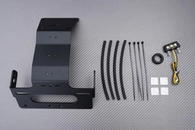 Support de Plaque en Alu CNC AVDB + Catadioptre Pour KTM 390 DUKE 2024 - 2025 - Photo 1/4