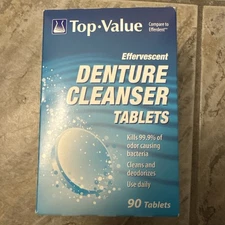 Top-Value Effervescent Denture Cleanser Tablets - 90 Tablet
