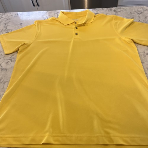 Men’s Bobby Jones X-H20 Large Golf Polo Yellow - Picture 1 of 9