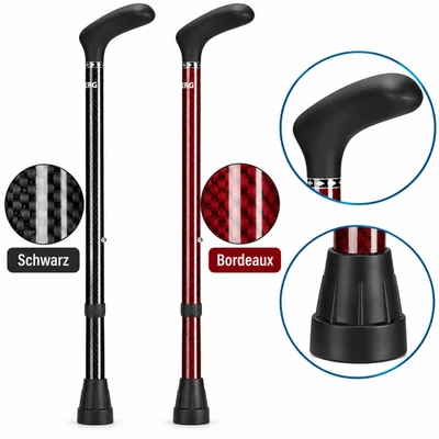 Gehstock Carbon mit entlastendem Griff verstellbar von 79 cm – 96 cm - Bild 1 von 4
