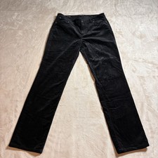 Talbots Black Corduroy Straight Leg Pants Flawless Five Pocket Women s 8P