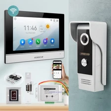 HOMSECUR Waterproof WIFI Video Door Phone Call Intercom With Lock Night Vision