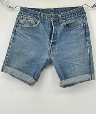 Vintage Womens Shorts 90s Levi s 501 Cut Off USA Made Denim Size W32 Y2K retro