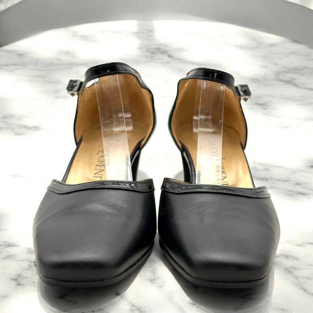 Saint Laurent Shoes Pumps Heel EU 36.0 US 6.0 Leather Black Authentic thumbnail 3