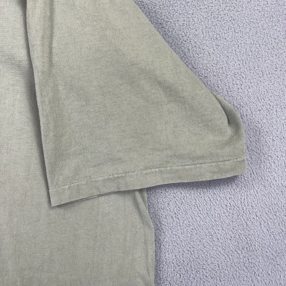 Camisa oxidada vintage para hombre XL beige gris puntada única EE. UU. surf playa descolorida años 90 Foto 4 de 4