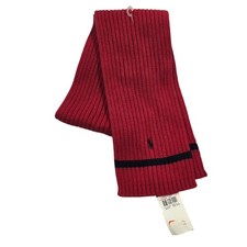 Polo Ralph Lauren Toddler Boy Red Blue Stripe Ribbed Knit Scarf Angora NEW PONY