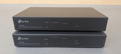 (Lot of 2)  Tp-link TL-SF1008P 8-Port 10/100Mbps Desktop Switch w/ 4-Port PoE