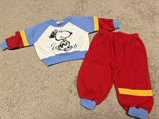 Peanuts Snoopy Sweatsuit 2 Piece Set 12 Months Vintage
