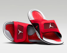 Men's Jordan Hydro IV Retro /Men's Black/ Fire Red-White-Black 532225 600 NIB