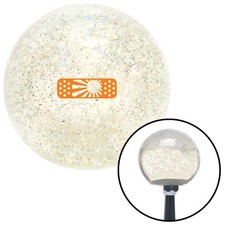 Orange Jdm Band-aid Single Clear Metal Flake Shift Knob W M16x1.5 Insert Auto Orange Jdm Band-aid Single Clear Metal Flake Shift Knob W M16x1.5 Insert Auto