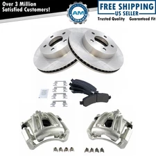 Front Semi Metallic Brake Pad, Rotor & Caliper Kit for Jeep Liberty