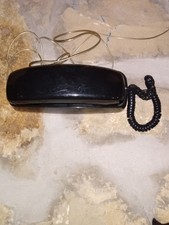 AT T 210 Basic Trimline Corded Phone, No AC Power Required, Wall-Mountable Black