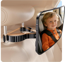 Car Seat Mirror for Rear-Facing Infant See Baby from Driver Seat Headrest Hook -