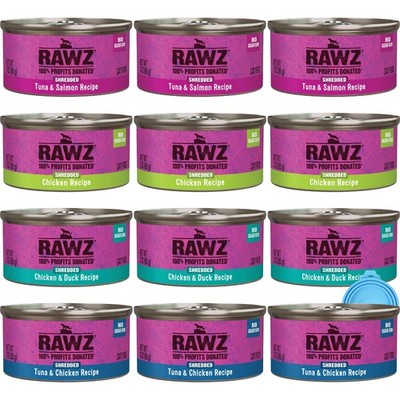 Natural Premium Canned Cat Wet Food Shredded -12 Pack Cans Variety Pack -4 Fl...
