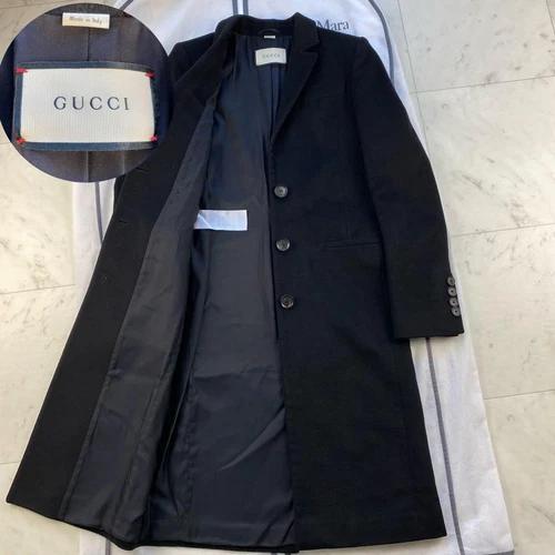 Cappotto Gucci Chester Lana Nero Autentico Modello Recente Taglia 36 S Dal Giappone