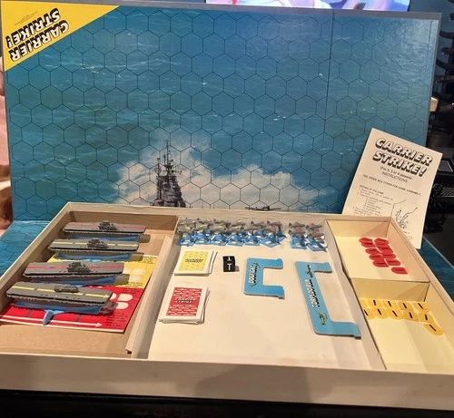 1977 CARRIER STRIKE Vintage Naval Strategy Board Game by Milton Bradley