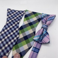 Tommy Hilfiger Preppy Plaid Men's Bow Ties / Lot Of 3