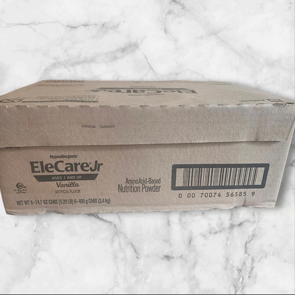 EleCare Jr Vainilla Original Formula 6Can Case 14.1oz Aminoácido Polvo Exp 11/26 Foto 2 de 4