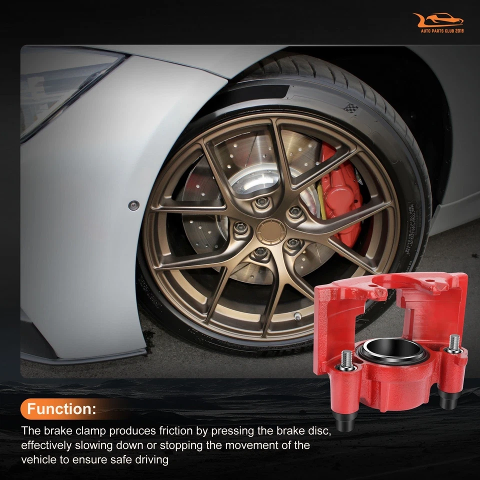 Front Brake Calipers & Ceramic Pads For 1988-1999 Chevrolet K1500 C1500 - Image 2 of 4